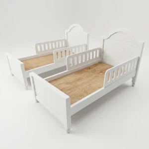 Classic Twin Toddler Beds with Safety Guardrails