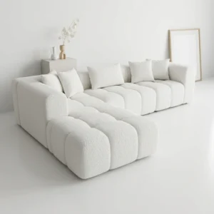 Cloud Bouclé L-Shaped Sectional Sofa