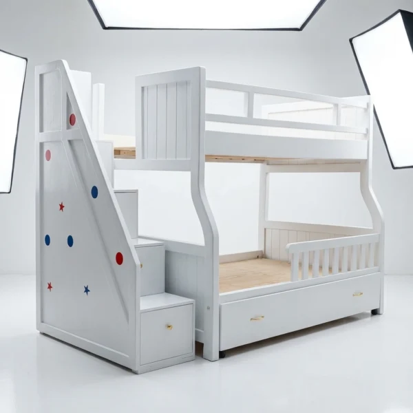 Celestial Bunk Bed with Integrated Staircase Storage