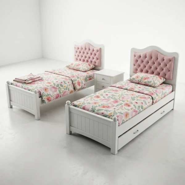 Classic Twin Toddler Beds with Safety Guardrails