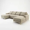 Modern Textured U-Shaped  9 Seater Sofa