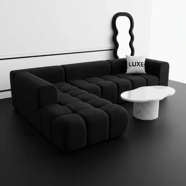 Cloud Bouclé L-Shaped Sectional Sofa
