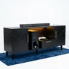 Modern Wood TV Stand with Floating  Shelf