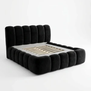 Modern Velvet Tufted Platform Bed Frame