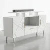 Modern Wood TV Stand with Floating  Shelf