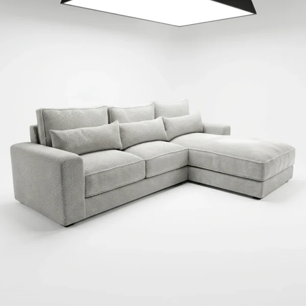 Modern Light Grey Sectional Sofa