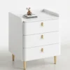 Modern Nightstand with Marble Top