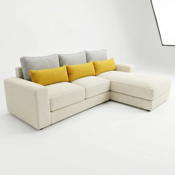 Modern Light Grey Sectional Sofa