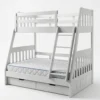 White Pine Twin Over Full Bunk Bed with Storage