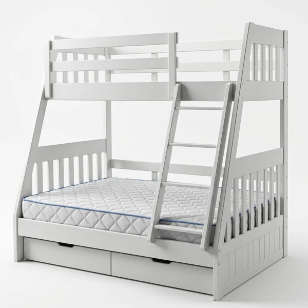 White Pine Twin Over Full Bunk Bed with Storage