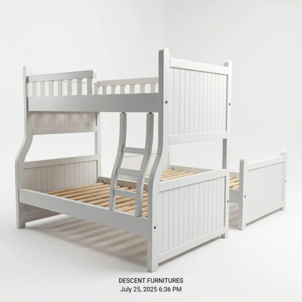 White Pine Twin Over Full Bunk Bed with Storage