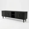 Minimalist Fluted Grey Wood TV Stand