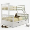 White Pine Twin Over Full Bunk Bed with Storage