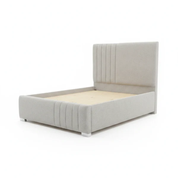 Aria Upholstered Bed Frame in Light Gray