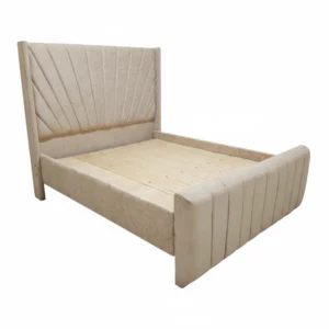 Art Deco Sunburst Upholstered Bed Frame